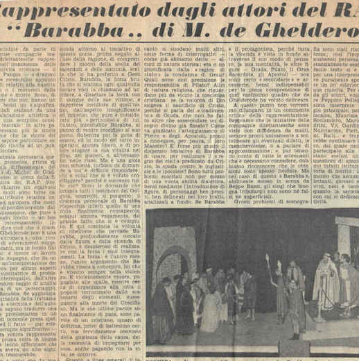 Barabba: Rassegna Stampa