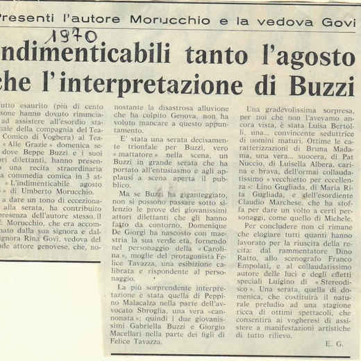 L’indimenticabile agosto 1925: Rassegna Stampa