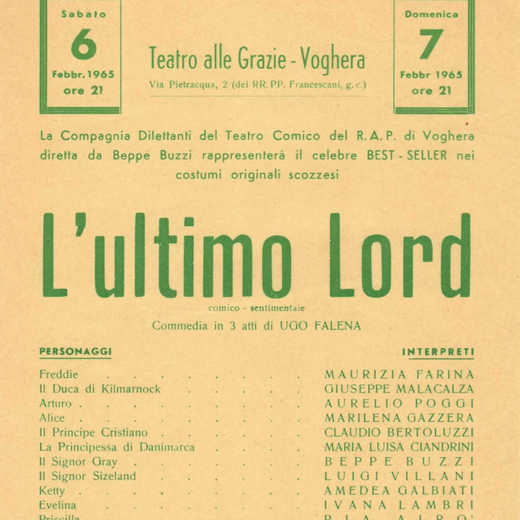 L’ultimo Lord: locandina