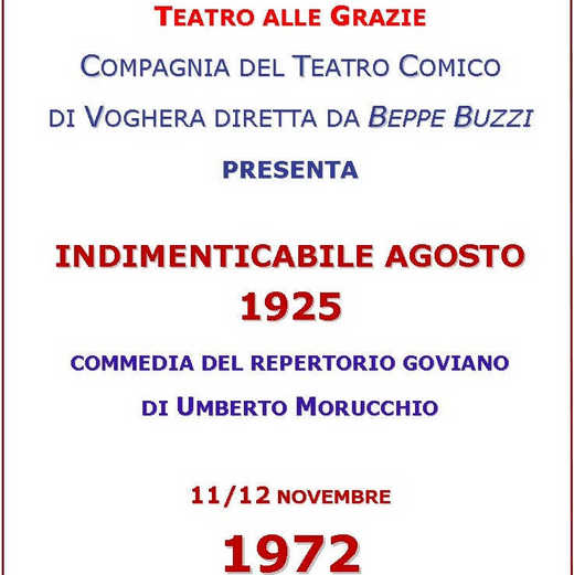 Indimenticabile agosto 1925: locandina