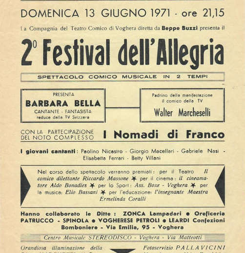 2° Festival dell’Allegria: locandina