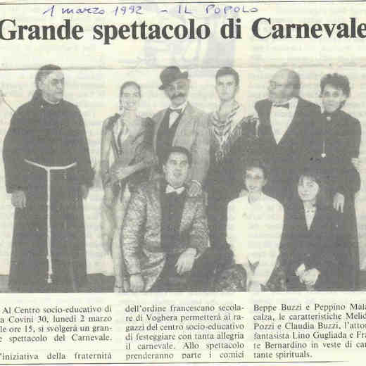 Grande spettacolo di Carnevale: Rassegna Stampa