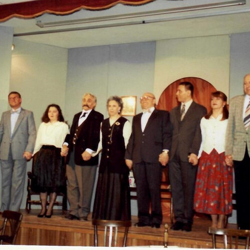 I manezzi pé majà ‘na figgia: Claudia Buzzi, Gaetano Costa, Melida Pozzi, Beppe Buzzi, Gabriela Buzzi, Peppino Malacalza, Maurizio Mangiarotti, Emanuela Manfredi, Lino Gugliada