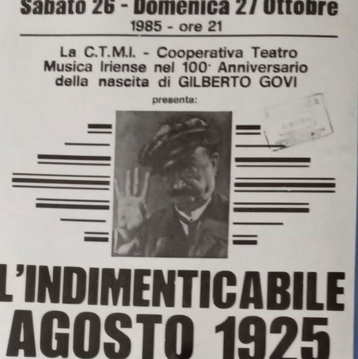 L’indimenticabile agosto 1925: locandina