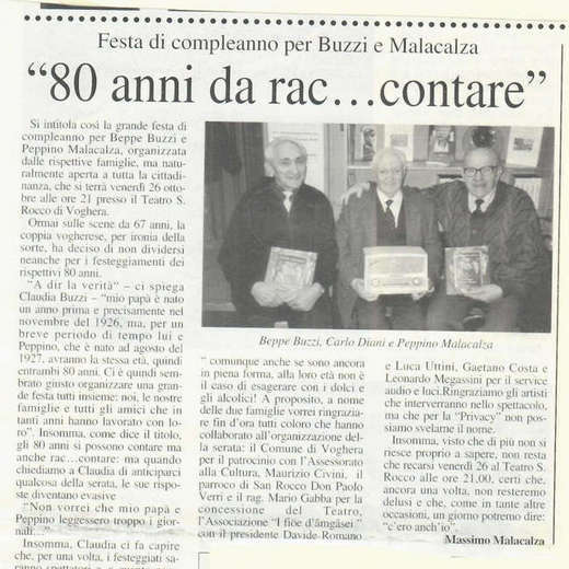 “80 anni da rac…contare”: Rassegna Stampa