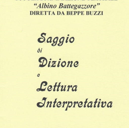 Saggio della scuola di Animazione Teatrale Albino Battegazzore: locandina