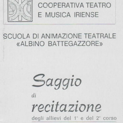 Saggio della scuola di Animazione Teatrale Albino Battegazzore: locandina