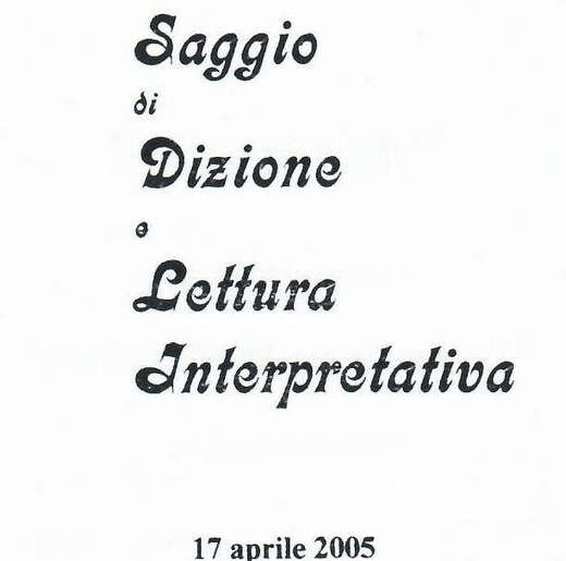 Saggio della scuola di Animazione Teatrale Albino Battegazzore: locandina