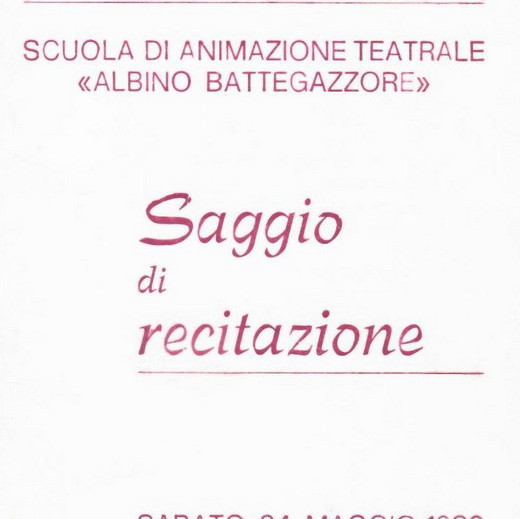 Saggio della scuola di Animazione Teatrale Albino Battegazzore: locandina