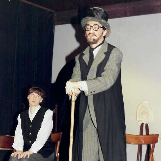 Saggio della scuola di Animazione Teatrale Albino Battegazzore: Patente di Pirandello: Roberta Vicini, Paolo Zani